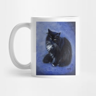 "Fiona" tuxedo cat art by Renee Lavoie Mug